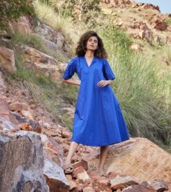 Blue Hazy Note Anti-fit Dress 7 Blue Hazy Note Anti-fit Dress -Ethereal Styles kw6562