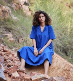 Blue Hazy Note Anti-fit Dress 8 Blue Hazy Note Anti-fit Dress -Ethereal Styles kw6563