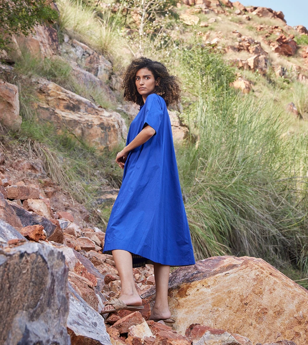 Blue Hazy Note Anti-fit Dress 6 Blue Hazy Note Anti-fit Dress - Image 4