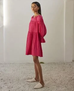 Fuschia Pink Sweet Melody Dress -Ethereal Styles kw7172
