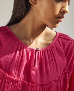 Fuschia Pink Sweet Melody Dress -Ethereal Styles kw7175