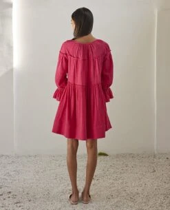 Fuschia Pink Sweet Melody Dress -Ethereal Styles kw717b