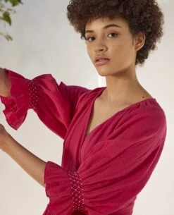 Fuschia Pink First Love Wrap Dress -Ethereal Styles kw7184