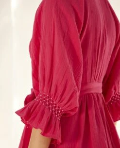 Fuschia Pink First Love Wrap Dress -Ethereal Styles kw7185