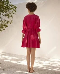 Fuschia Pink First Love Wrap Dress -Ethereal Styles kw718b
