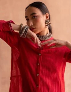 Lal Red Prema Dress -Ethereal Styles lalredpremadress4