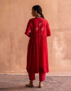 Lal Red Prema Dress -Ethereal Styles lalredpremadressb