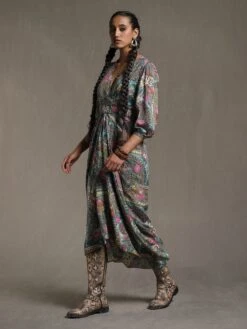 Green Paisley Print Dress 8 Green Paisley Print Dress -Ethereal Styles ldrvsk01n28836424green2 1