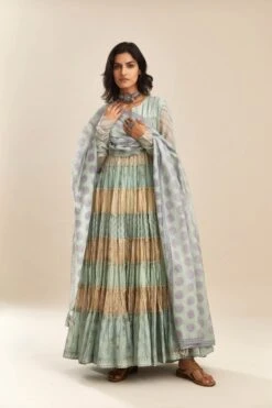 Hand Block Printed Multi-Tiered Kurta Dress Set 23 Hand Block Printed Multi-Tiered Kurta Dress Set -Ethereal Styles lt07 1 1