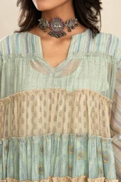 Hand Block Printed Multi-Tiered Kurta Dress Set 27 Hand Block Printed Multi-Tiered Kurta Dress Set -Ethereal Styles lt07 5 1