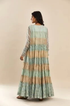 Hand Block Printed Multi-Tiered Kurta Dress Set 22 Hand Block Printed Multi-Tiered Kurta Dress Set -Ethereal Styles lt07 b