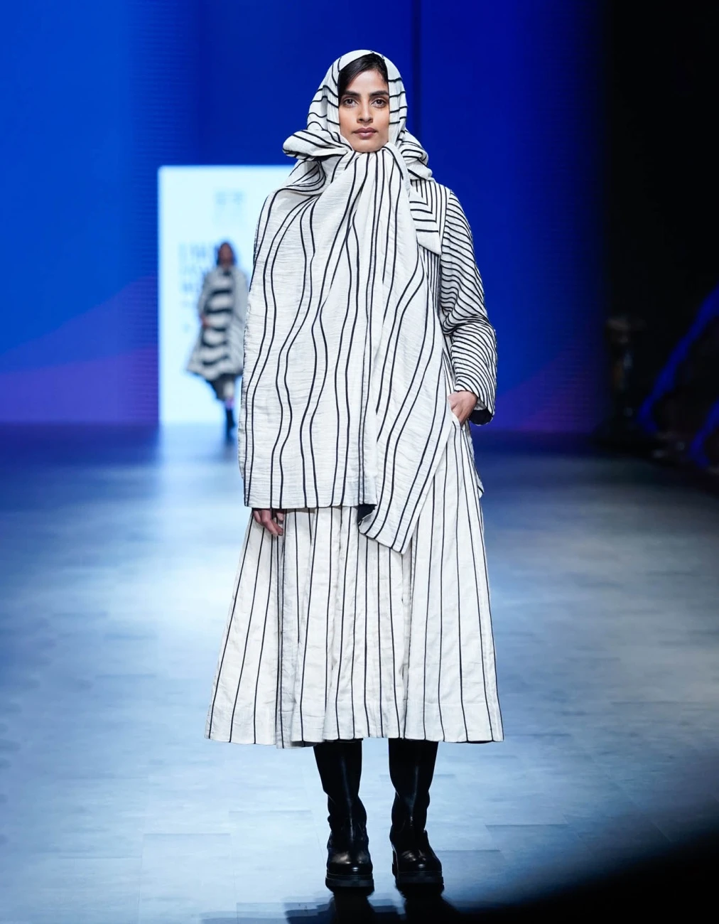 Off White And Black Thakur Dress 3 Off White And Black Thakur Dress