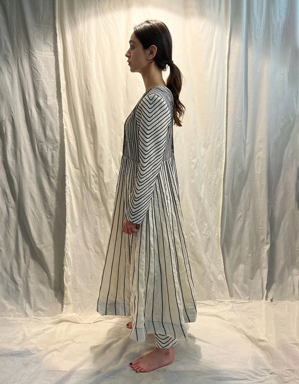 Off White And Black Thakur Dress 5 Off White And Black Thakur Dress - Image 3