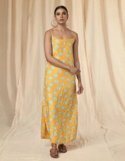 Yellow Slip Dress -Ethereal Styles mss23302t2