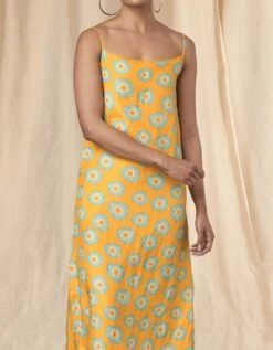 Yellow Slip Dress -Ethereal Styles mss23302t3