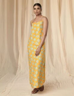 Yellow Slip Dress -Ethereal Styles mss23302t4