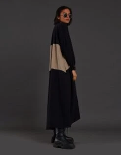 Black And Beige Band Dress 8 Black And Beige Band Dress -Ethereal Styles mtbanddressawblackbeige2