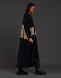 Black And Beige Band Dress 9 Black And Beige Band Dress -Ethereal Styles mtbanddressawblackbeige3