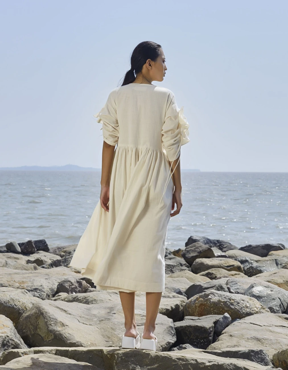 Off-White Ruffle Sleeve Dress 5 Off-White Ruffle Sleeve Dress - Image 3