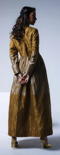 Copper Gold & Silver Maxi Dress -Ethereal Styles mxdrscprshnb