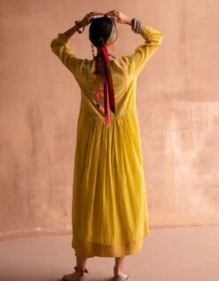 Nimbu Yellow Nitya Dress -Ethereal Styles nimbuyellownityadressb