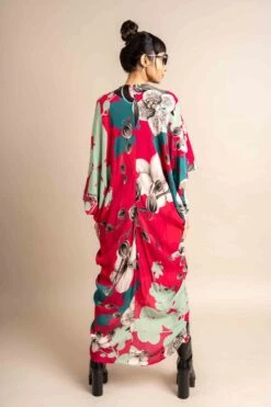 Magenta Print On Crepe Kite Dress -Ethereal Styles nkrs23006mgtstrb