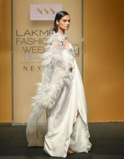 Ivory Beaut Dress With Cape -Ethereal Styles nss5376dressnss5377cape3