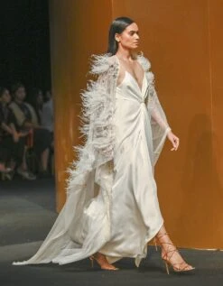 Ivory Beaut Dress With Cape -Ethereal Styles nss5376dressnss5377capeb