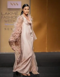 Blush Glaze Dress With Cape -Ethereal Styles nss5388dressnss5389cape3