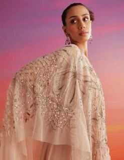 Blush Itzel Cape Dress -Ethereal Styles nss55432