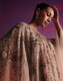 Blush Itzel Cape Dress -Ethereal Styles nss55433