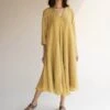 Honey Mustard Maheem Dress -Ethereal Styles nzdr011