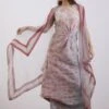 Peach Crinkle Cape With Dress -Ethereal Styles omiwob21cap011