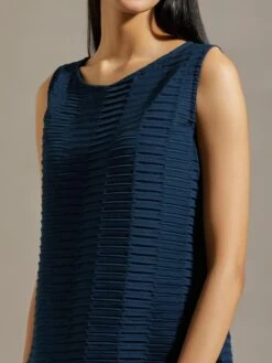 Blue Crinkle Cape With Dress -Ethereal Styles omiwob21cap336