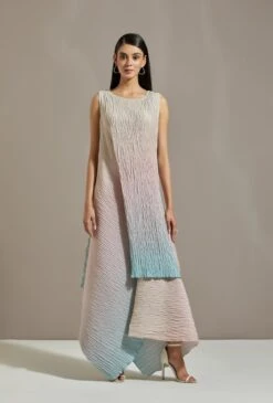 Off White Organza Cape With Dress -Ethereal Styles omiwob21cap364