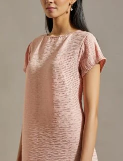 Pink Organza Cape With Dress -Ethereal Styles omiwob21cap446