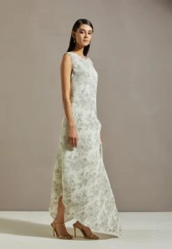 Yellow Chanderi Dress -Ethereal Styles omwkrosdr053