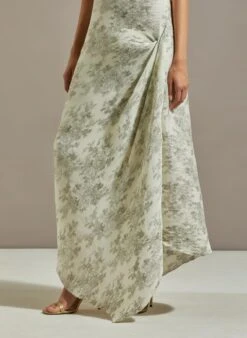 Yellow Chanderi Dress -Ethereal Styles omwkrosdr054