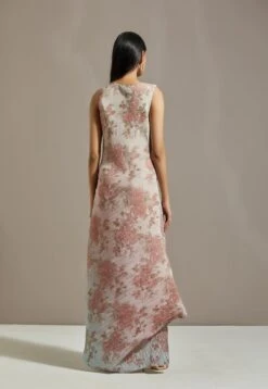 Navy Blue Crinkle Dress -Ethereal Styles omwob21dr12b