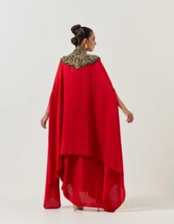 Red Cape With A Long Slip Dress 11 Red Cape With A Long Slip Dress -Ethereal Styles paplw4267bom5338mb