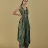 Dry Heena Green Jump Dress With Belt -Ethereal Styles pb151 1