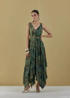 Dry Heena Green Jump Dress With Belt 9 Dry Heena Green Jump Dress With Belt -Ethereal Styles pb153 1