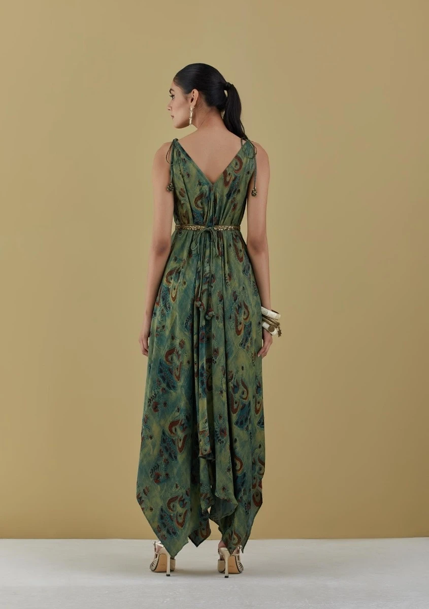 Dry Heena Green Jump Dress With Belt 7 Dry Heena Green Jump Dress With Belt - Image 5