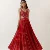 Surkh Laal Dori & Coin Work Tiered Dress -Ethereal Styles pb2741 1