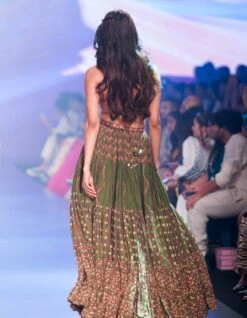 Kacha Aam Coin And Resham Work Yolk Tiered Dress 9 Kacha Aam Coin And Resham Work Yolk Tiered Dress -Ethereal Styles pb274b