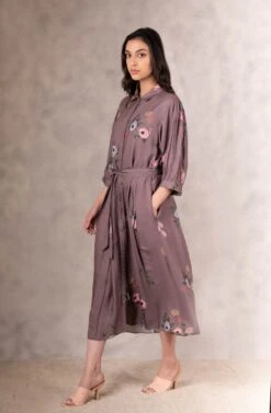 Coffee Eden Print Dress -Ethereal Styles pf22d84