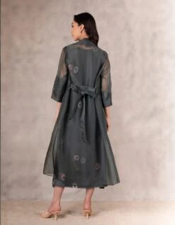 Forest Green Eden Print Dress And Jacket Set -Ethereal Styles pf22jd9b