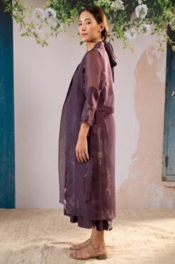 Lavender Discharge Print Dress And Jacket Set 13 Lavender Discharge Print Dress And Jacket Set -Ethereal Styles pf23jd245