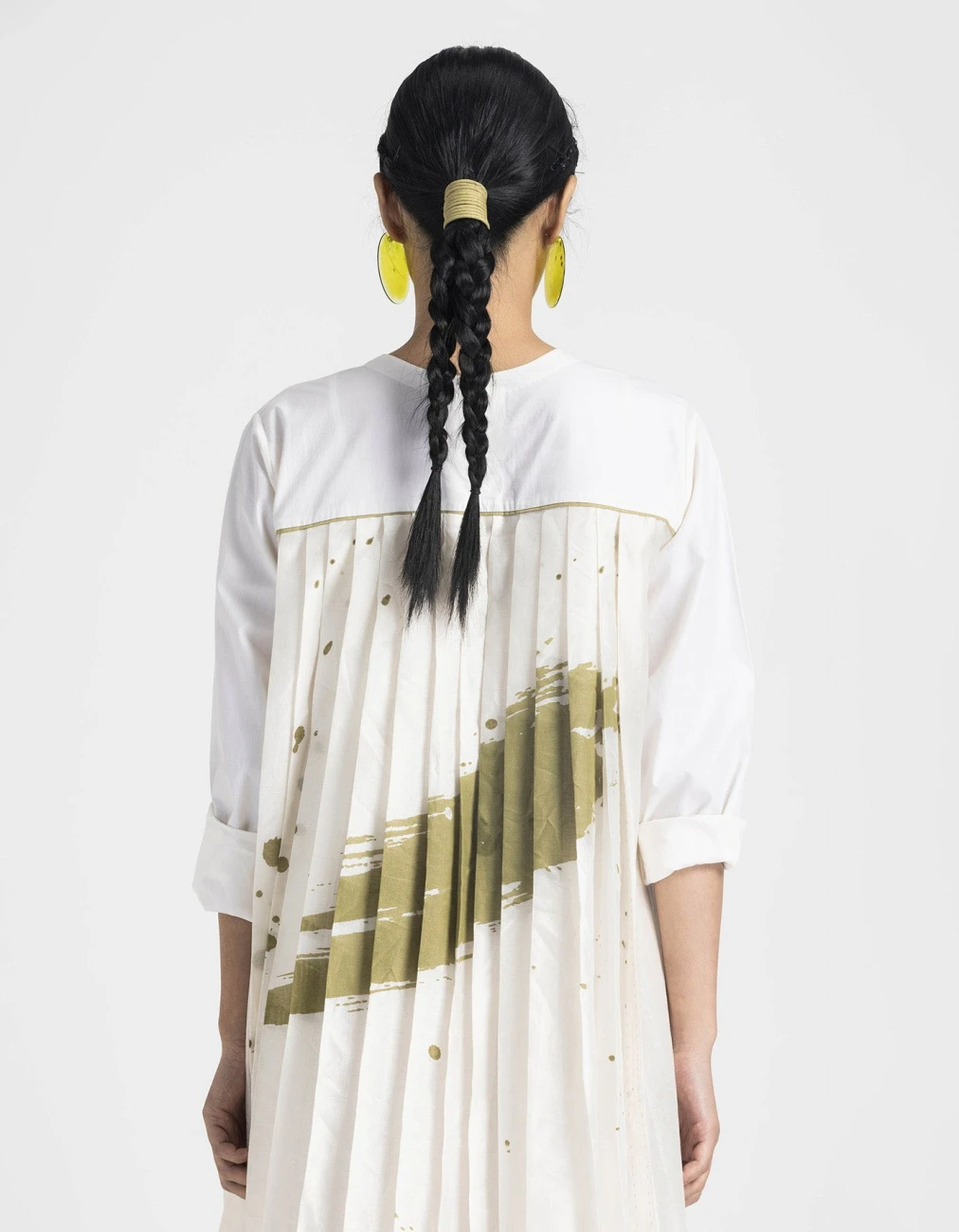 Ivory Back Pleat Dress Co-ord Set 5 Ivory Back Pleat Dress Co-ord Set - Image 4