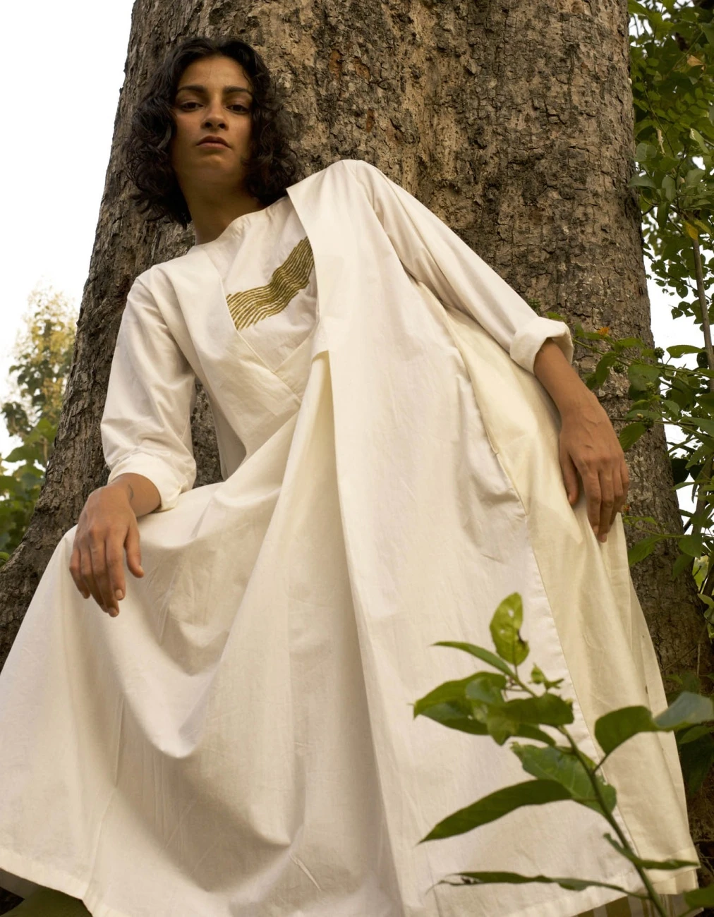 Ivory Back Pleat Dress Co-ord Set 6 Ivory Back Pleat Dress Co-ord Set - Image 5